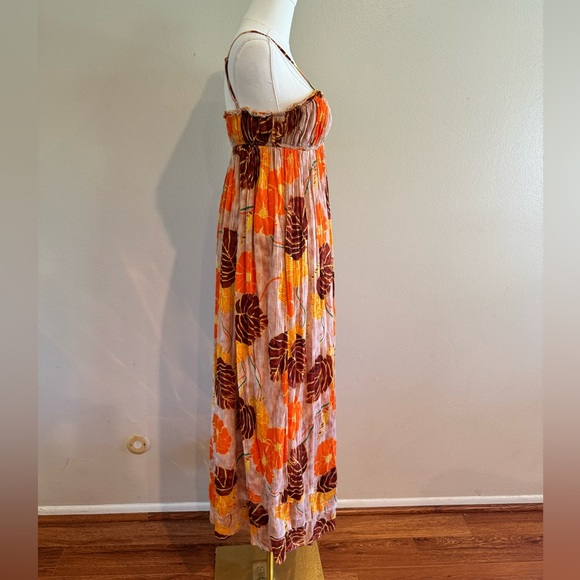 Urban Outfitters Peach & Orange Floral Dress - Picture 5 of 6